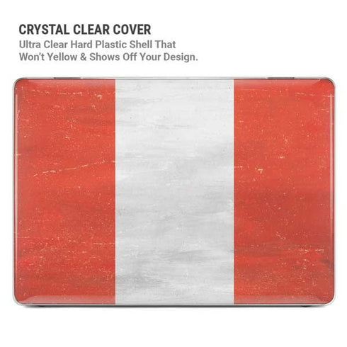 Peru Flag Distressed MacBook Cases